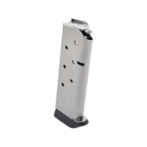 CM Products Classic Magazine with Base Pad 1911 Government, Commander 45 ACP 7-Round Stainless Steel