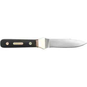 Old Timer Boot Fixed Blade Knife 3.8" Drop Point 7Cr17MoV Satin Blade Delrin Handle Brown