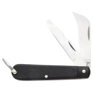 Bear & Son 7216 Folding Knife 2.875" Hawkbill Carbon Satin Blade Zytel Handle Black