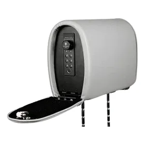 The Headrest Safe Company Slide Headrest Safe and Non-Safe Bundle Light Gray Vinyl