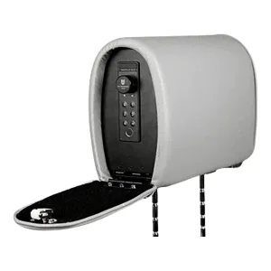 The Headrest Safe Company Slide Headrest Safe and Non-Safe Bundle Light Gray Cloth