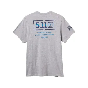 5.11 Men's TBL Mission T Shirt Heather Gray Large