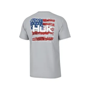 Huk Men's KC Fly Flag Short Sleeve Crew Neck T Shirt Harbor Mist Medium