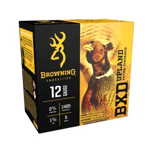 Browning BXD Upland 12 Gauge Ammo 2-3/4" #5 Nickel Plated Lead Shot 1-3/8 oz Box of 25