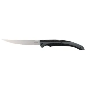 Kershaw Folding Fillet Knife 6" Clip Point 420J2 Stainless Steel Blade Nylon Handle Black and Gray