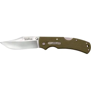 Cold Steel Double Safe Hunter Pocket Knife 3.5" Clip Point 8Cr13MoV Stainless Blade Glass Reinforced Nylon (GRN) Handle OD Green