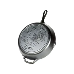 Lodge Cast Iron Wildlife Series Bear 12" Skillet