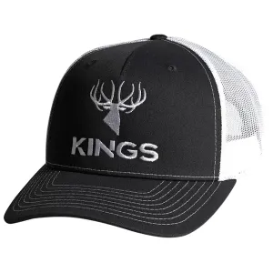 Kings Camo Men's Embroidered Logo Hat Charcoal/White One Size Fits Most