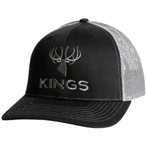 Kings Camo Men's Embroidered Logo Hat Black/Charcoal One Size Fits Most