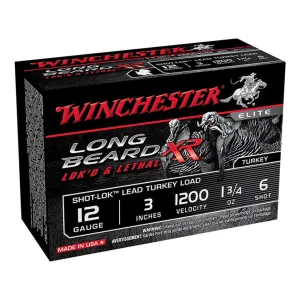 Winchester Long Beard XR Turkey 12 Gauge Ammo 3" #6 Copper Plated Lead Shot 1-3/4 oz Box of 10