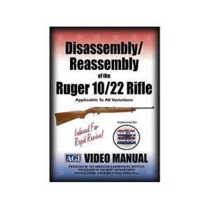 American Gunsmithing Institute (AGI) Disassembly and Reassembly Course Video "Ruger 10/22 Rifles" DVD