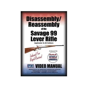 American Gunsmithing Institute (AGI) Disassembly and Reassembly Course Video "Savage Arms 99 Lever Action Rifles" DVD