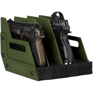 Savior Equipment 4-Slot Pistol Storage Rack Olive Drab
