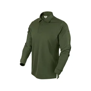 Condor Men's Performance Long Sleeve Polo Shirt Olive Drab Large