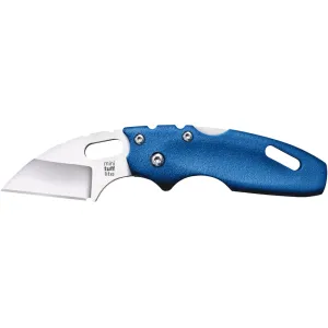 Cold Steel Mini Tuff Lite Pocket Knife 2" Wharncliffe 4116 Stainless Blade Griv-Ex Handle Blue