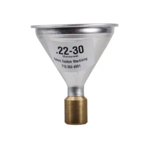 Satern Powder Funnel 22-30 Caliber Aluminum and Brass