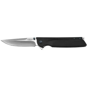 Camillus Keto Pocket Knife 3.5" Drop Point 420 Satin Blade G-10 Handle Black