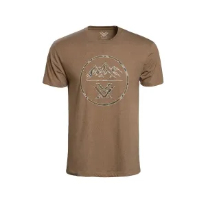 Vortex Optics Men's Three Peaks Short Sleeve Crew Neck T Shirt Coyote Heather 2XL
