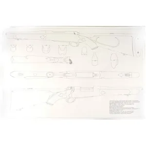 Jerry Fisher Stockmaker's Full Scale Stock Drawing Winchester Model 70
