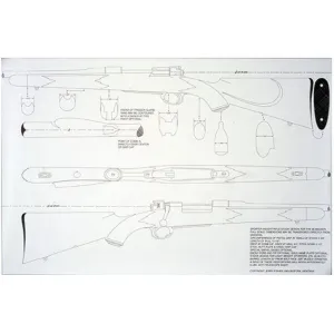 Jerry Fisher Stockmaker's Full Scale Stock Drawing Mauser 98