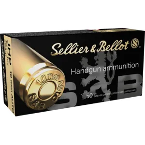 Sellier & Bellot 10mm Auto Ammo 180 Grain Jacketed Hollow Point Case of 1000 (20 Boxes of 50)