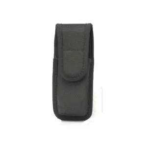 Bianchi 7303 Single Magazine Pouch Full Size Single Stack 45 ACP, 9mm Luger Hidden Snap Nylon Black