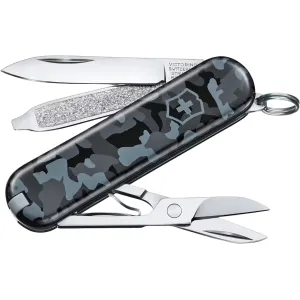 Victorinox Swiss Army Classic SD Pocket Knife 7 Function Stainless Steel Blade Polymer Handle Navy Camoflauge