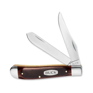 Buck Knives 382 Trapper Pocket Knife 2.625" Clip/Spey 420J2 Satin Blade Wood Handle