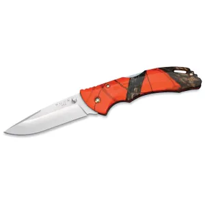 Buck Knives 285 Bantam BLW Pocket Knife 3.13" Drop Point 420HC Stainless Steel Blade GRN Handle Mossy Oak Blaze Orange Camo