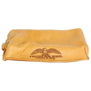 Protektor Brick Rifle Front Shooting Rest Bag Leather Tan Unfilled