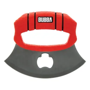 Bubba Proteus Fixed Blade Knife 5.75" Ulu 420 Titanium Nitride Blade Polymer Handle Red