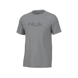 Huk Men's Logo Short Sleeve Crew Neck T Shirt Harbor Mist 2XL