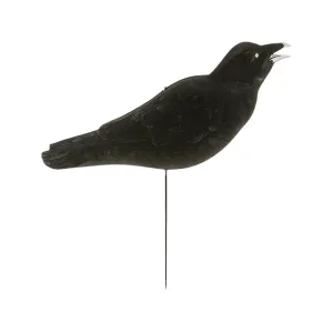 GHG Fully Flocked Elite Aggressive Caller Crow Decoy