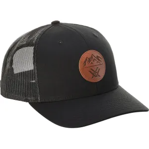 Vortex Optics Mens Three Peaks Leather Patch Hat Black