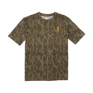 Browning Men's Wasatch Short Sleeve Crew Neck T Shirt Mossy Oak Bottomland XL