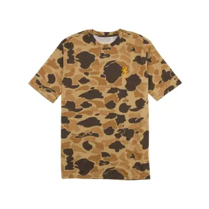 Browning Men's Wasatch Short Sleeve Crew Neck T Shirt Vintage Tan Medium