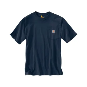Carhartt Men's K87 Loose Fit Heavyweight Short Sleeve Crew Neck Pocket T Shirt Navy 3XL Tall