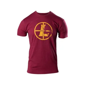 Leupold Men's Distressed Reticle Short Sleeve Crew Neck T Shirt Cardinal Heather Large
