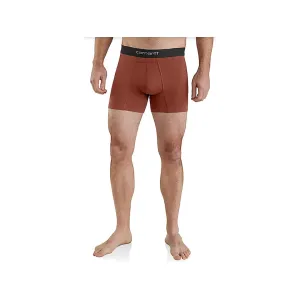 Carhartt Men's Cotton Blend 5" Boxer Briefs Fired Brick XL 2PK