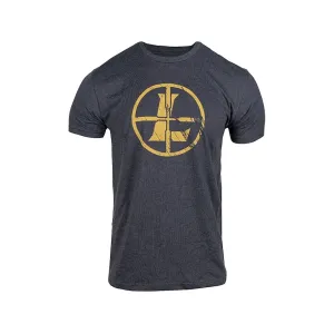 Leupold Men's Distressed Reticle Short Sleeve Crew Neck T Shirt Charcoal Heather XL