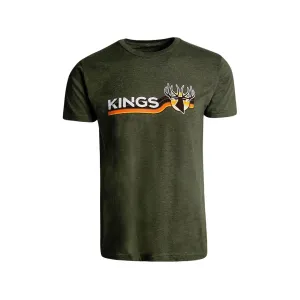 Kings Camo Men's Elk Ribbon Short Sleeve Crew Neck T Shirt Heather Military Green XL