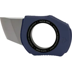 SOG Rapid Edge Fixed Blade Knife 1" Tanto Point Stainless Satin Blade Aluminum Handle Midnight Blue