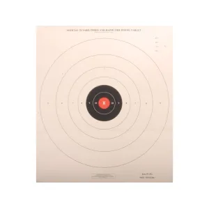 NRA Official Pistol Target B-8(P) RC Red Center 25-Yard Timed and Rapid Fire Paper 100PK