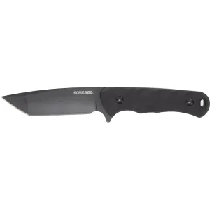 Schrade Regine Pocket Knife 3.83" Modified Drop Point AUS-8 Black Oxide Blade G-10 Handle Black