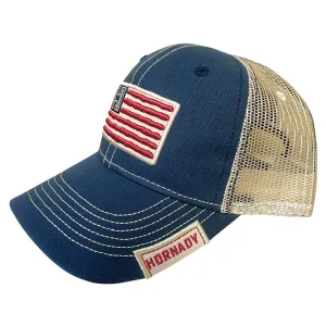 Hornady Mens H Flag Hat Navy