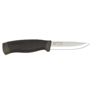 Morakniv Companion HD Fixed Blade Knife 4.1" Clip Point Carbon Polished Blade Polymer Handle Black/Green