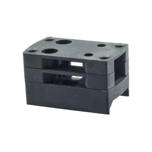 Shield Sights Picatinny/ Weaver Mount for SMS & RMR Sights with Triple Height Spacers Polymer Matte Black