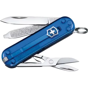 Victorinox Swiss Army Classic SD Pocket Knife 7 Function Stainless Steel Blade Polymer Handle Deep Ocean