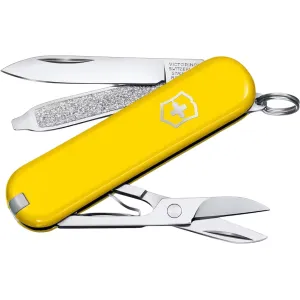 Victorinox Swiss Army Classic SD Pocket Knife 7 Function Stainless Steel Blade Polymer Handle Yellow