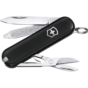 Victorinox Swiss Army Classic SD Pocket Knife 7 Function Stainless Steel Blade Polymer Handle Black